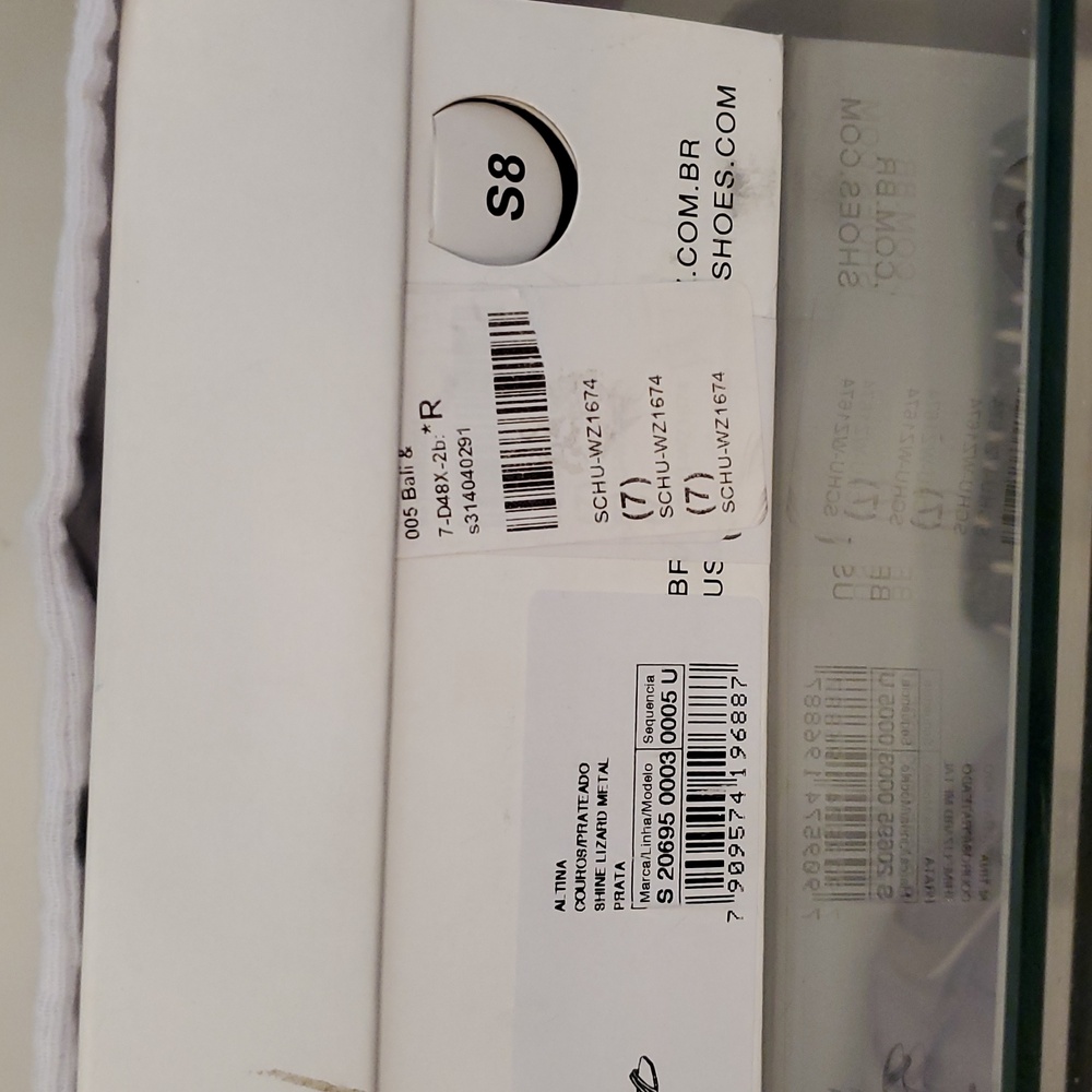 SCHUTZ women’s Metallic Silver Strappy shoe Size 7 With A 4" Heel new in box - Picture 8 of 8